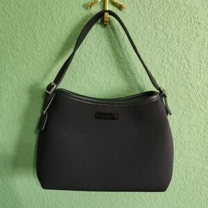 Coach Black Neoprene Pouchette Handbag